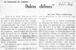 Dulces chilenos  [artículo] José Ulises Valderrama.