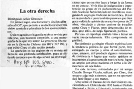 La otra derecha  [artículo] Andrés Benavente Urbina.