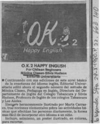 O.K.2 Happy English.  [artículo]