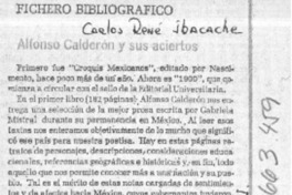 Alfonso Calderón y sus aciertos  [artículo] Carlos René Ibacache.