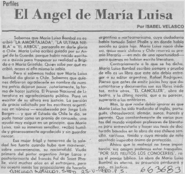 El ángel de María Luisa