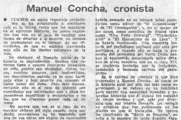 Manuel Concha, cronista