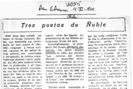 Tres poetas de Ñuble  [artículo] Alberto Arraño, S.J.