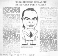 Felíz regresó Domarchi de su gira por 3 países