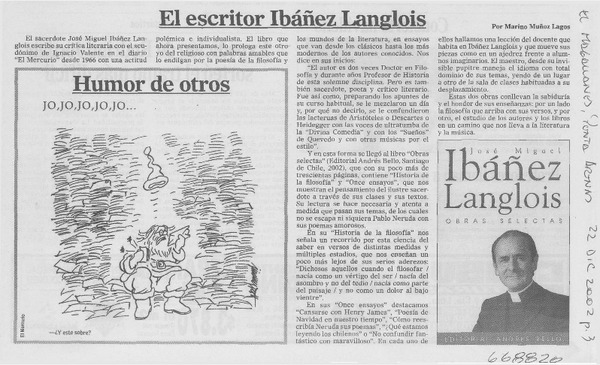 El escritor Ibañez Langlois