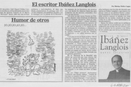 El escritor Ibañez Langlois