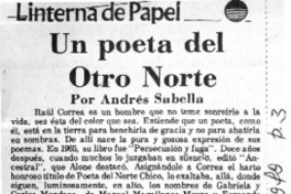 Un Poeta del norte  [artículo] Andrés Sabella.