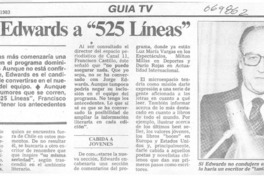 Jorge Edwards a "525 líneas".