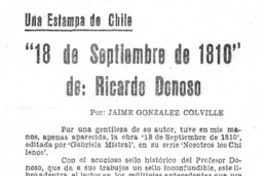 "18 de Septiembre de 1810" de : Ricardo Donoso