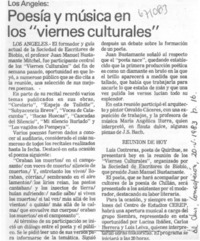 Poesía y música en los "viernes culturales".