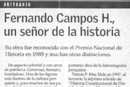 Fernando Campos H., un señor de la historia.