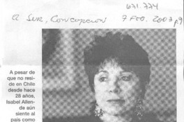 Isabel Allende publica en Chile sus memorias.