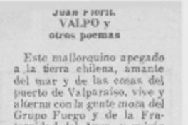Valpo y otros poemas