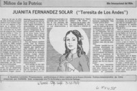 Juanita Fernández Solar ("Teresa de Los Andes")