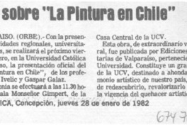 Libro sobre "La pintura en Chile".