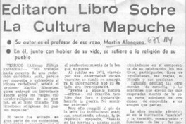 Editaron libro sobre la cultura mapuche.