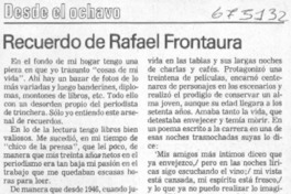 Recuerdo de Rafael Frontaura