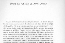Sobre la poética de Juan Larrea