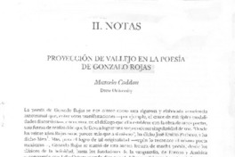 Proyección de Vallejo en la poesía de Gonzalo Rojas