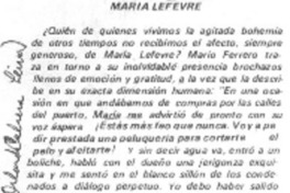 María Lefevre