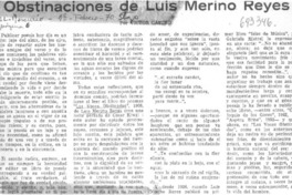 Obstinaciones de Luis Merino Reyes