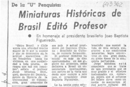 Miniaturas históricas de Brasil editó profesor.