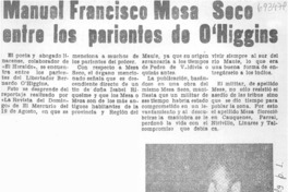 Manuel Francisco Mesa Seco entre los parientes de O'Higgins.