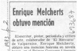 Enrique Melcherts obtuvo mención.