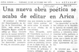 Una Nueva obra poética se acaba de editar en Arica.
