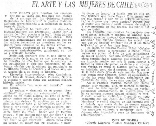 El arte y las mujeres de Chile