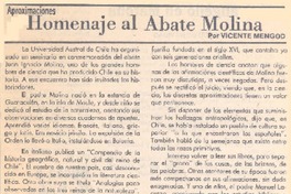 Homenaje al Abate Molina
