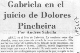 Gabriela en el juicio de Dolores Pincheira