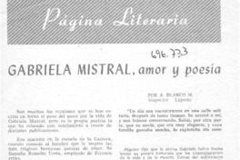 Gabriela Mistral, amor y poesía