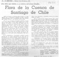 Flora de la cuenca de Santiago de Chile