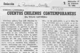 Cuentos chilenos contemporáneos.