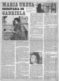 María Urzua: secretaria de Gabriela : [entrevista]