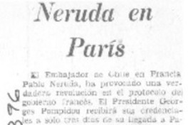 Neruda en París