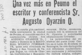 Una vez más en Peumo el escritor y conferencista Sr. Augusto Oyarzún O.