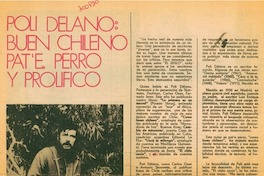 Poli Délano: buen chileno pat'e perro y prolífico.