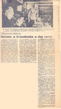 Neruda y Eutushenko a dos voces.