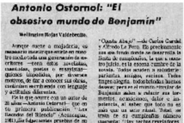 Antonio Ostornol, "El obsesivo mundo de Benjamín"