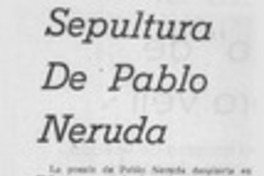 Sepultura de Pablo Neruda