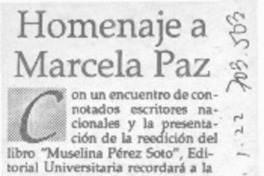 Homenaje a Marcela Paz.