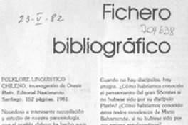 Folklore linguístico chileno
