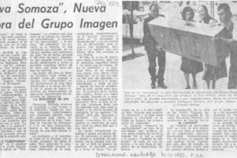"Viva Somoza", nueva obra del grupo Imagen.