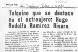 Talquino que se destaca en el extranjero: Hugo Rodolfo Ramírez Rivera.