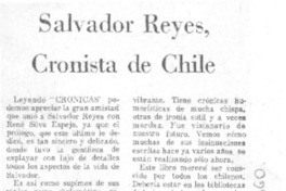 Salvador Reyes, cronista de Chile
