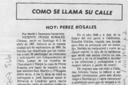 Hoy: Pérez Rosales.