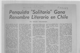 Penquista "solitario" gana renombre literario en Chile: [entrevista]