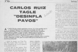 Carlos Ruiz Tagle "desinfla pavos" : [entrevista]
